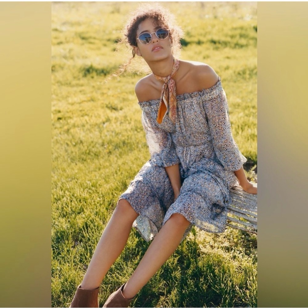 Anthropologie Kira Off-The-Shoulder Peasant Dress